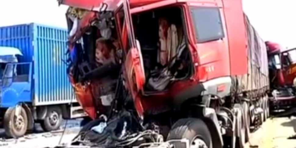 China: Nine killed in 56 car m...