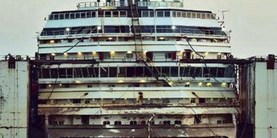 Wreck of Costa Concordia being...