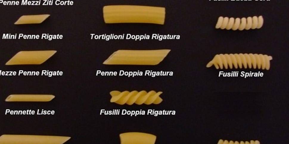 Pasta all shapes and sizes 