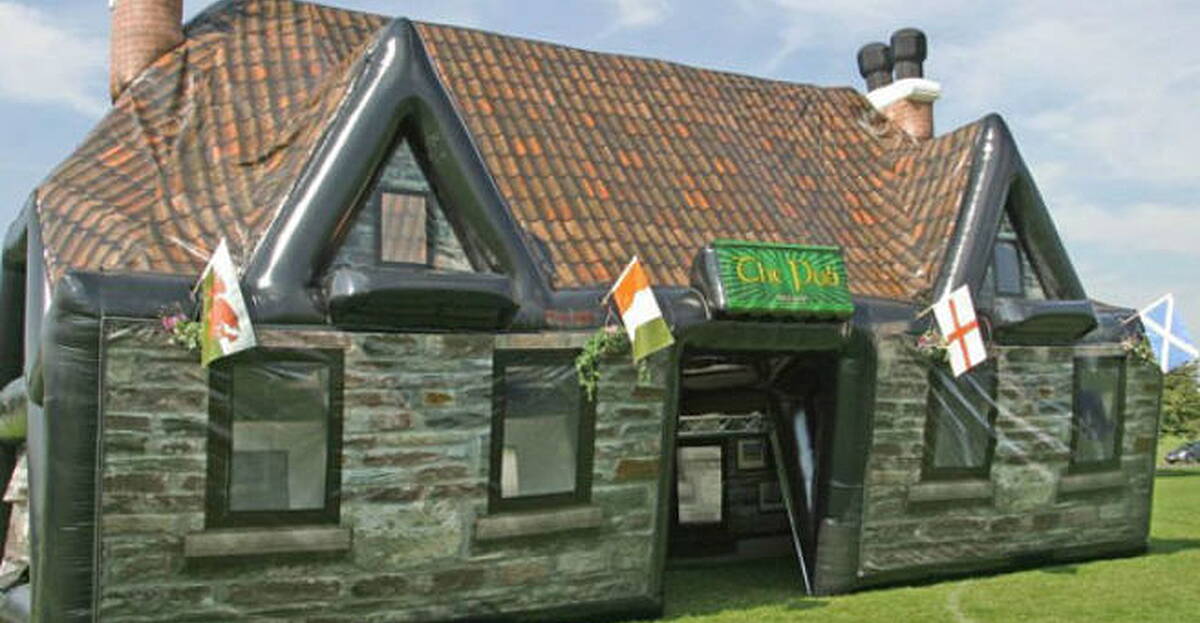 Inflatable Pints Fancy a pint in the inflatable pub? | Newstalk
