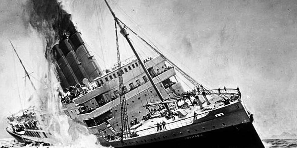 The sinking of the RMS Lusitan...