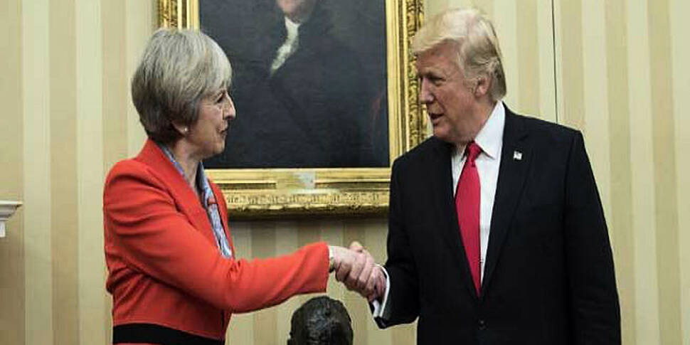 Theresa May and Donald Trump m...