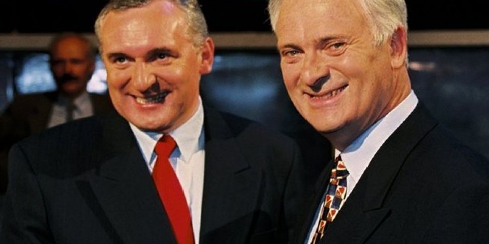 Former Taoisigh Bertie Ahern &...