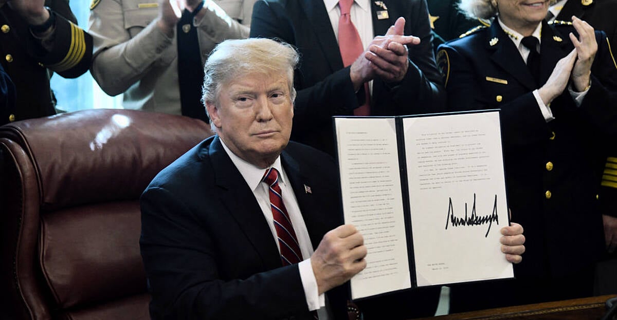 Trump Issues His First Veto After Congress Votes To End Border ...