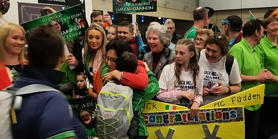 Team Ireland arrives home afte...