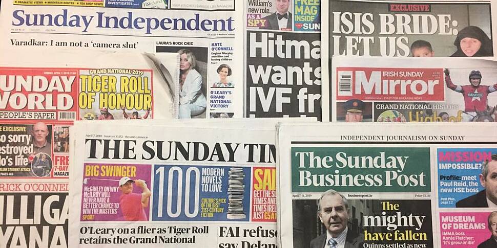 Sunday Front Page Stories