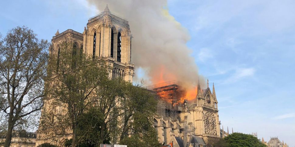 Fire breaks out at Notre Dame...