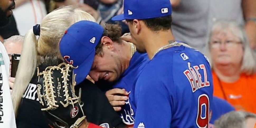 Baseball player in tears after...