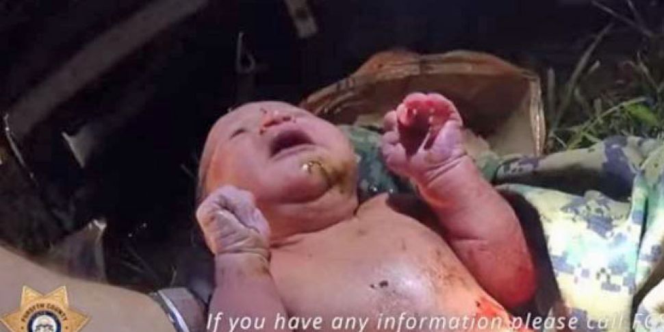 WATCH: Newborn baby found in p...