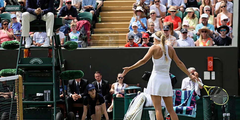 Wozniacki fumes at hawk-eye fo...