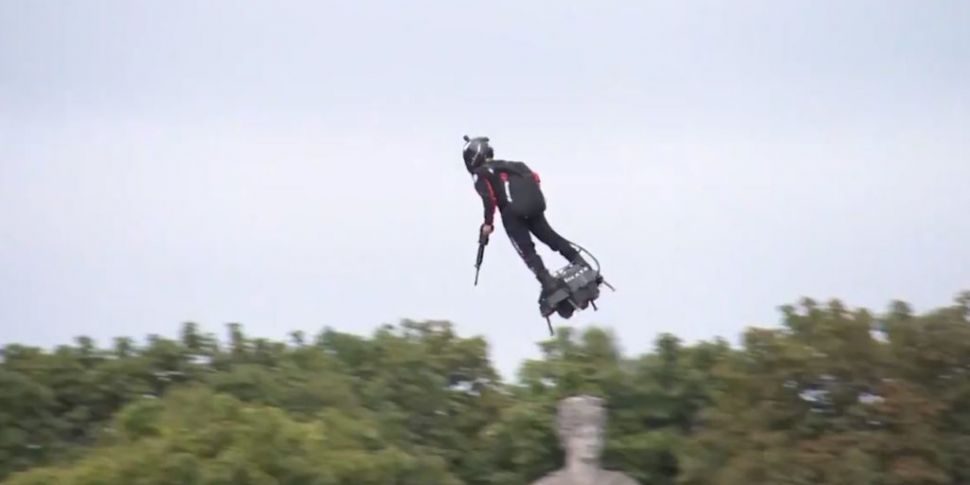 WATCH: Inventor on flyboard st...
