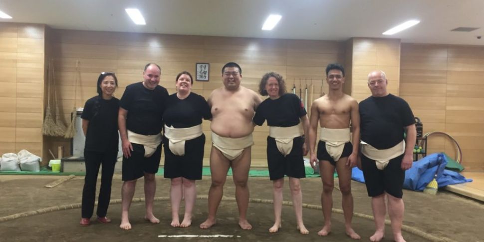 Irish rugby fans take sumo les...