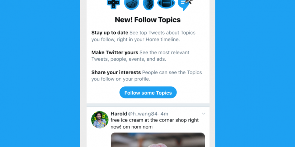 Twitter launches new 'Topics'...