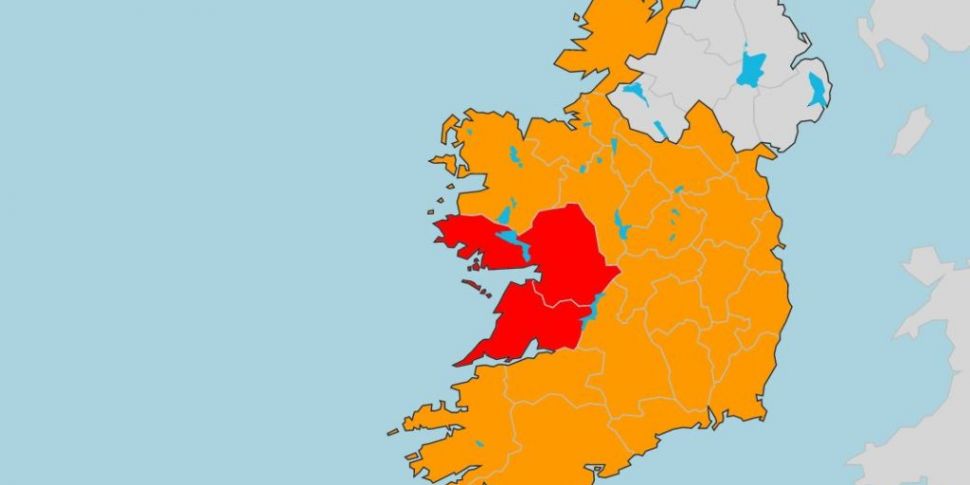 Red weather warning for two co...