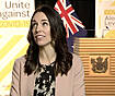 Jacinda Ardern calmly continue...
