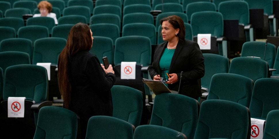 Sinn Féin TDs walk out of Dáil...