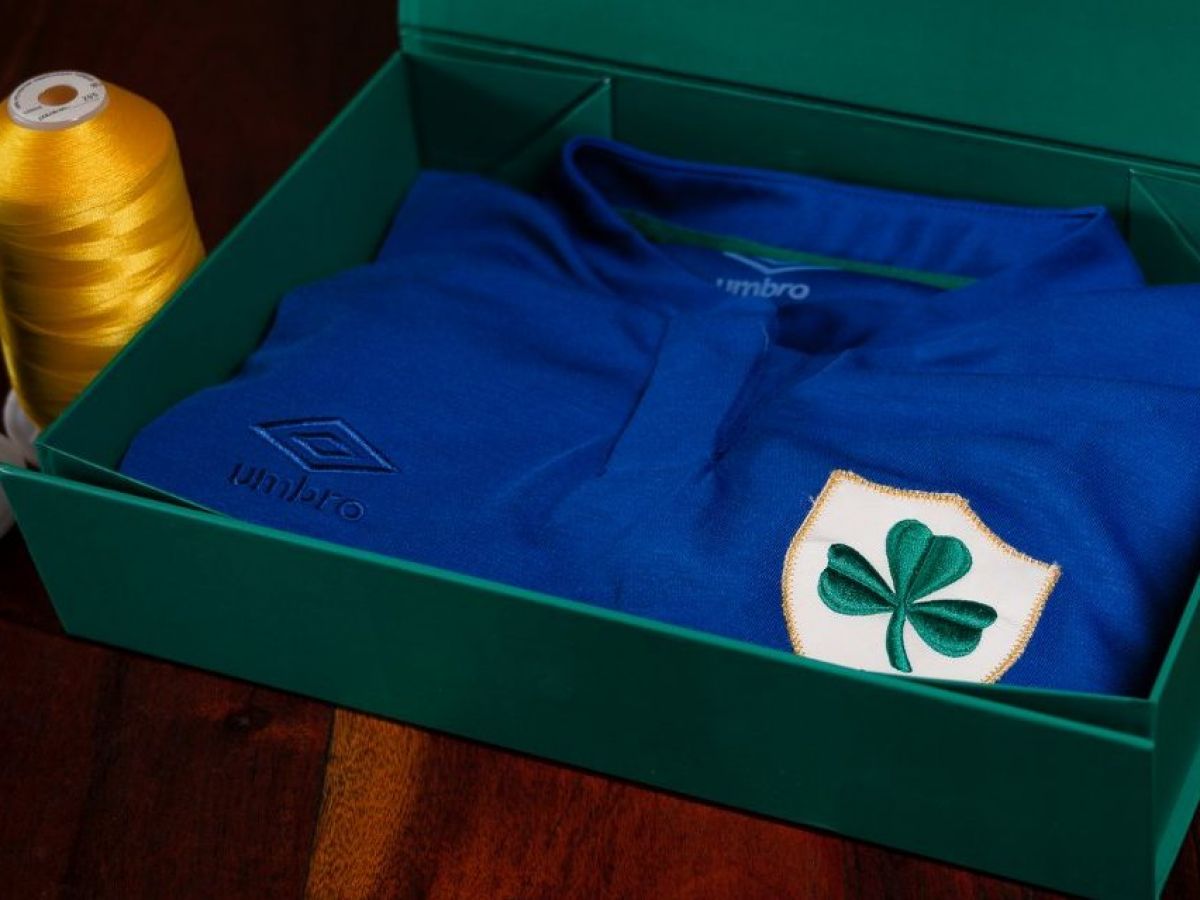 Umbro Irland Warm Up Shirt 20 21 blau grün FAI Ireland Aufwärmtrikot Eire S-3XL 