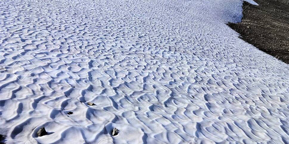 The disappearing snow patch...