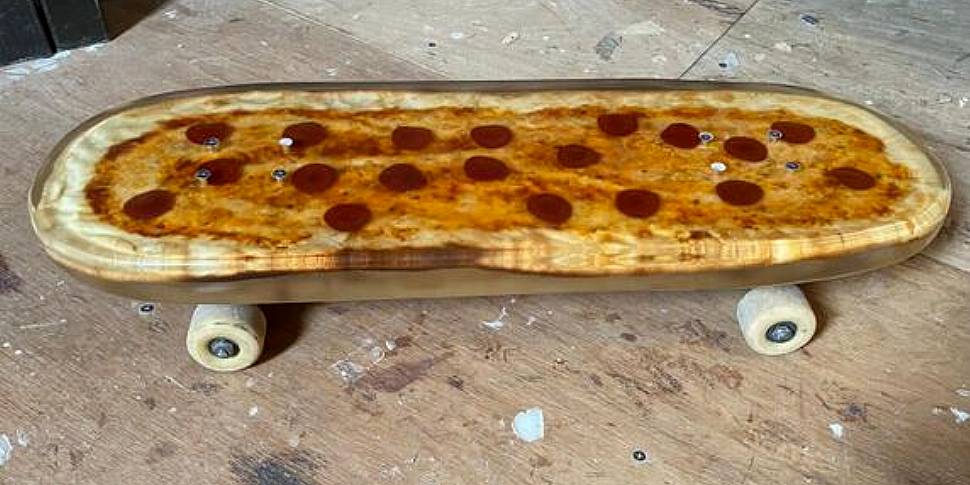 The pizza skateboard...