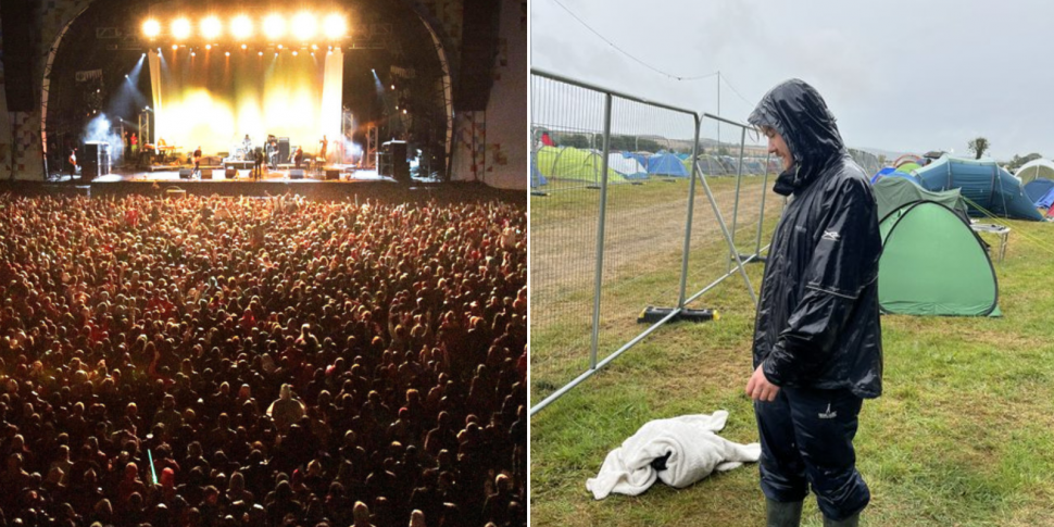 Festival-goers leave Electric...