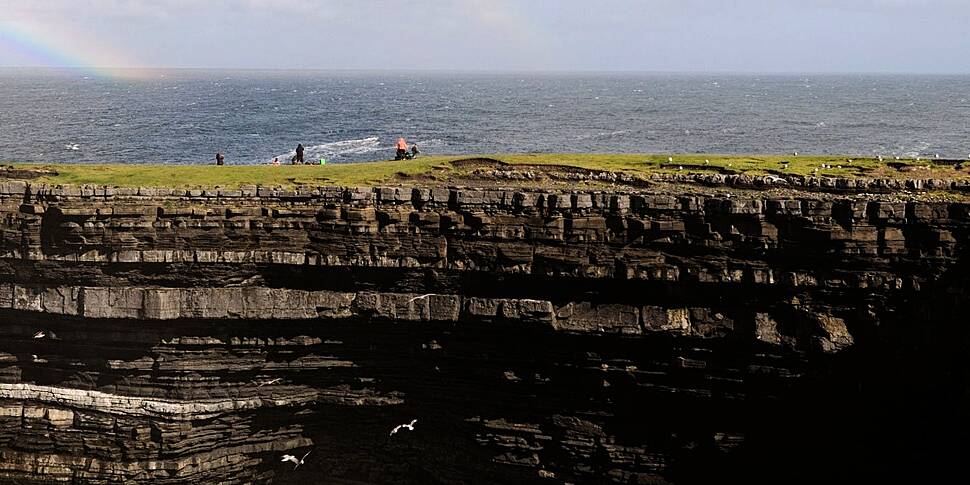 Sea cave rescue in Co Mayo