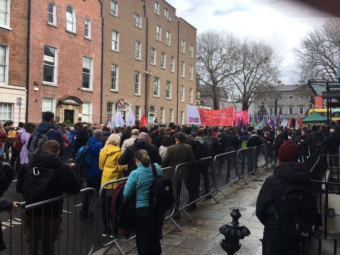 WATCH: Hundreds protest in Dub...