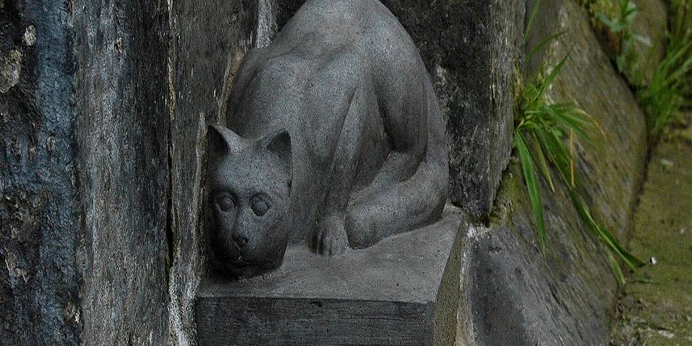 Cat and Rat Sculpture in the S...