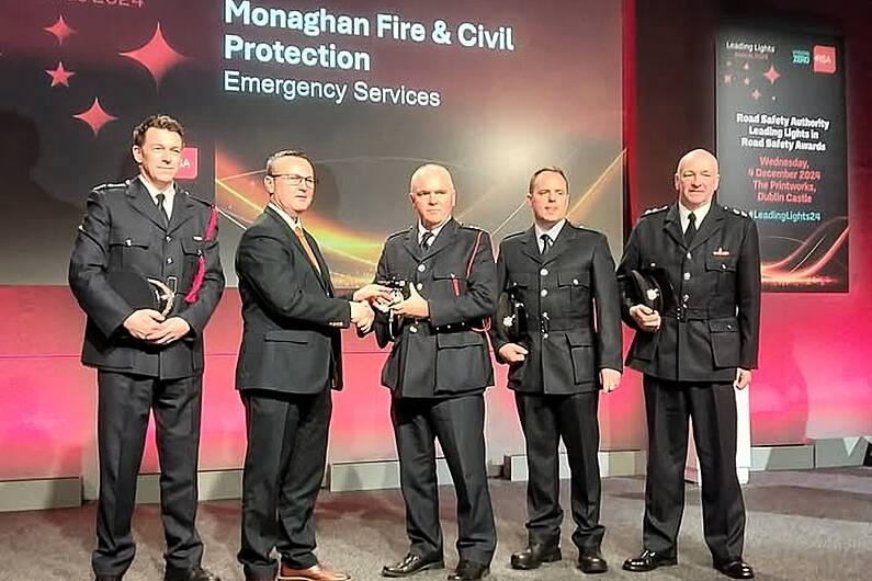 Monaghan Fire &amp; Civil Protection get road safety award