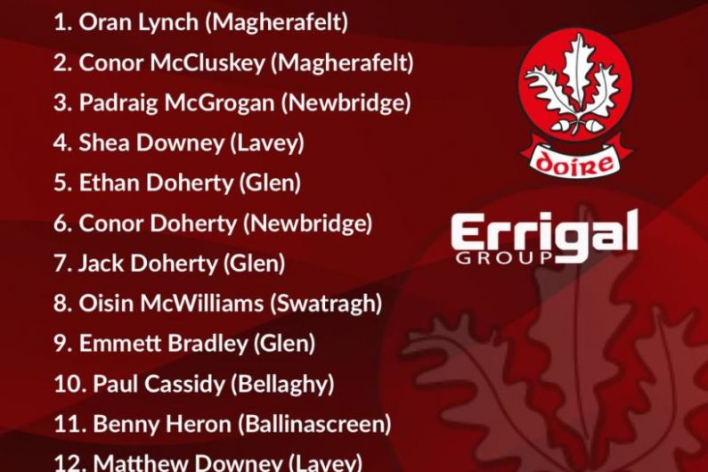 Derry name their side to face Monaghan in Dr. Mc Kenna cup