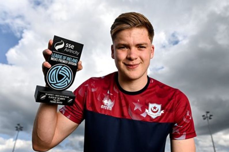 Drogheda forward Freedie Draper is player of the month
