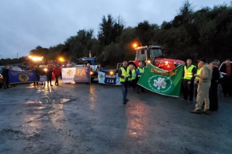 Farmers gathered in Cavan this morning as part of national IFA protests