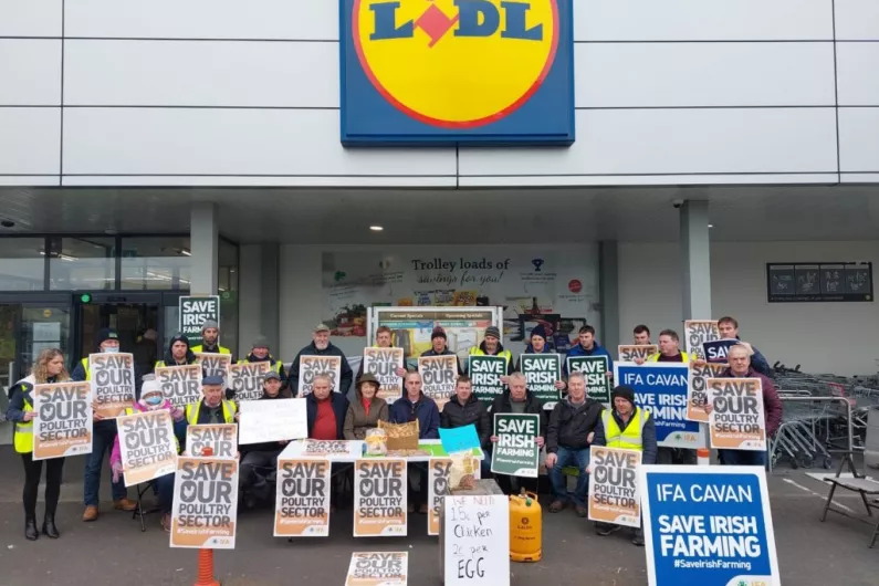 Local poultry farmers undertaking 24-hour protest outside Lidl stores