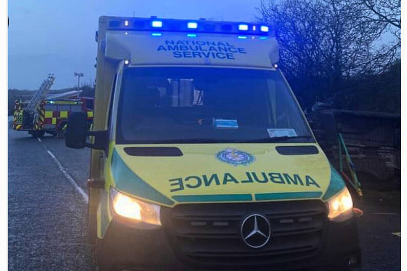 Gardaí and emergency services attend scene of road collision near Clontibret