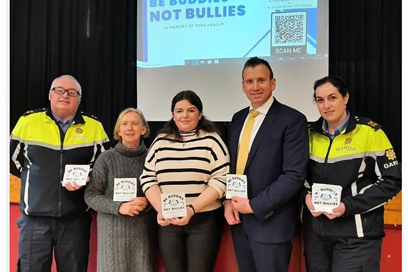 Chloe Heaslip delivers talk on anti bullying in Monaghan school