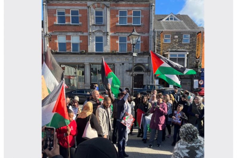 Vigil in Cavan today to remember the people of Gaza