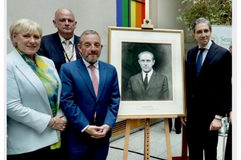 Portrait unveiled of proud son of Monaghan, Senator Billy Fox