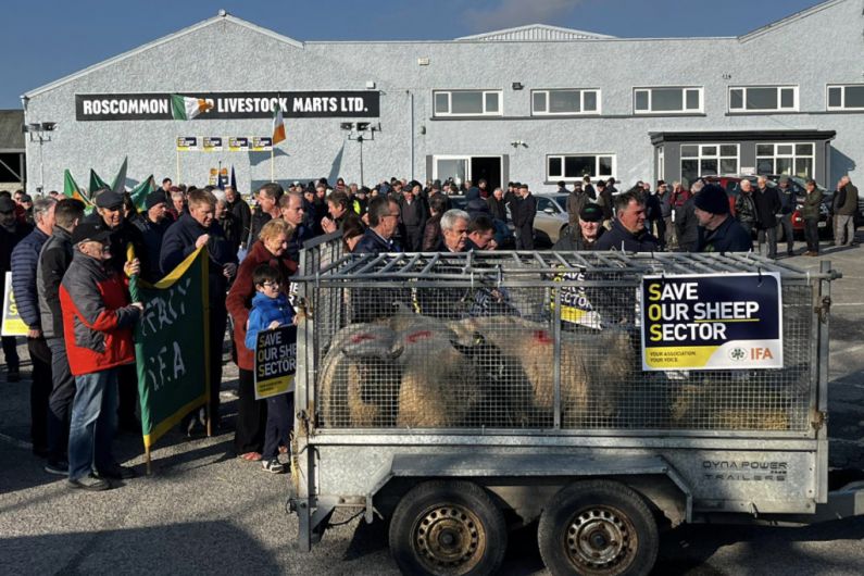 Large crowds attend sheep farmers protest today