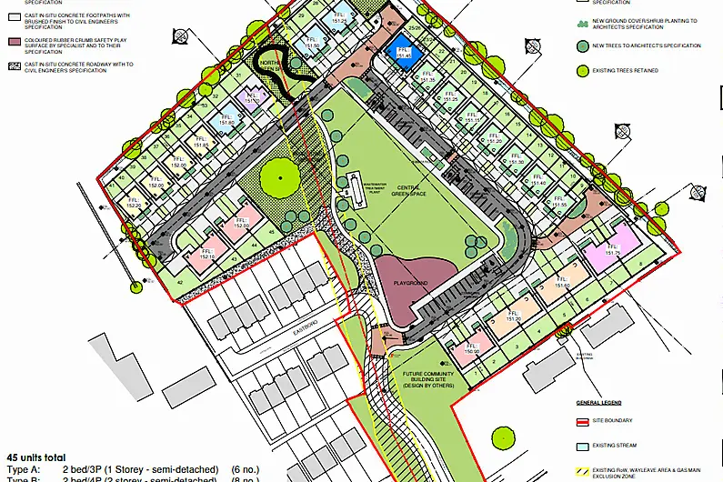 Part 8 planning notice issued for construction of 45 dwellings in Bailieborough