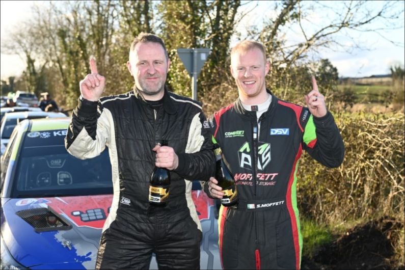 Sam Moffett leads the way on the Triton Showers national rally championship