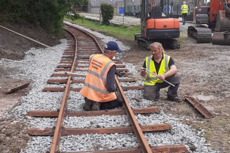 First track laid at Belturbet train station