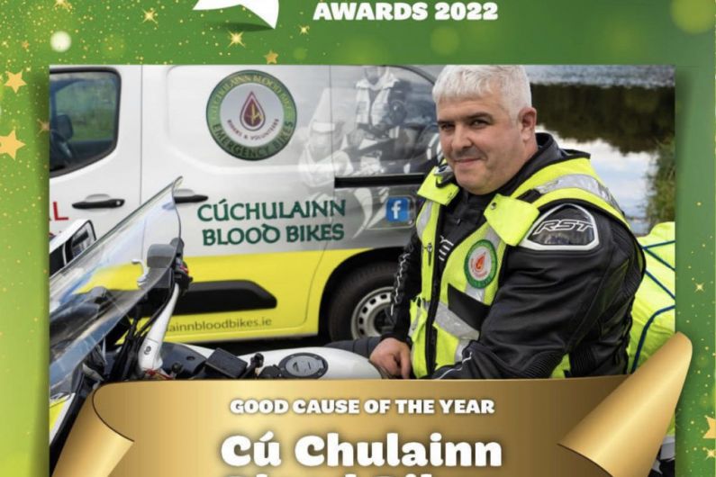 Cú Chulainn Blood Bikes Monaghan named National Lottery Good Cause of the Year