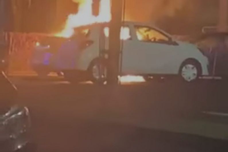 Gardaí attend scene of car fire in Monaghan