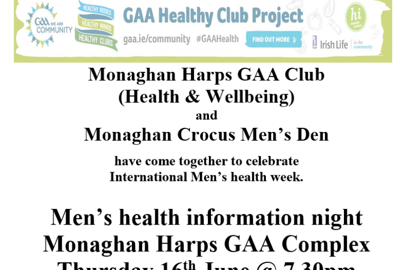 LISTEN BACK: Monaghan Harps and Crocus Men's Den partner for Men's Health Week