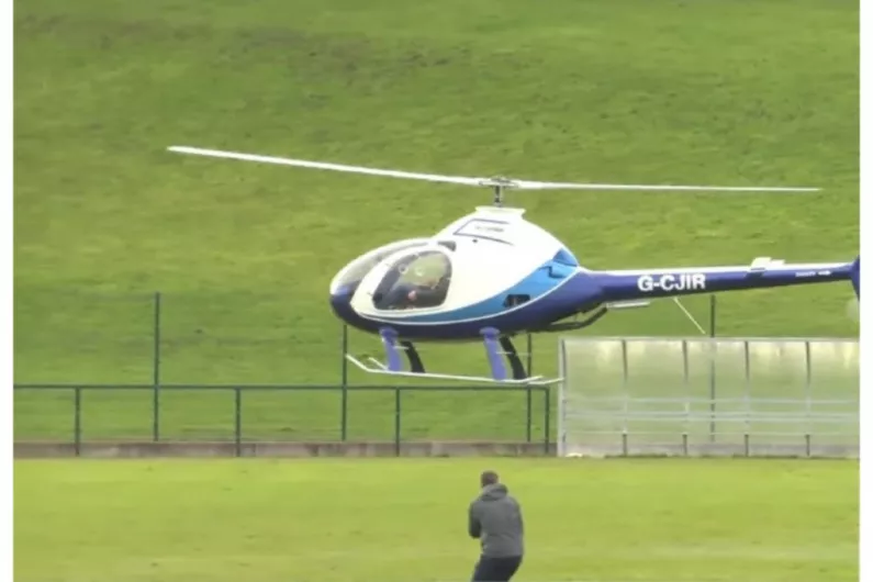 Monaghan GAA player arrives via helicopter from her wedding