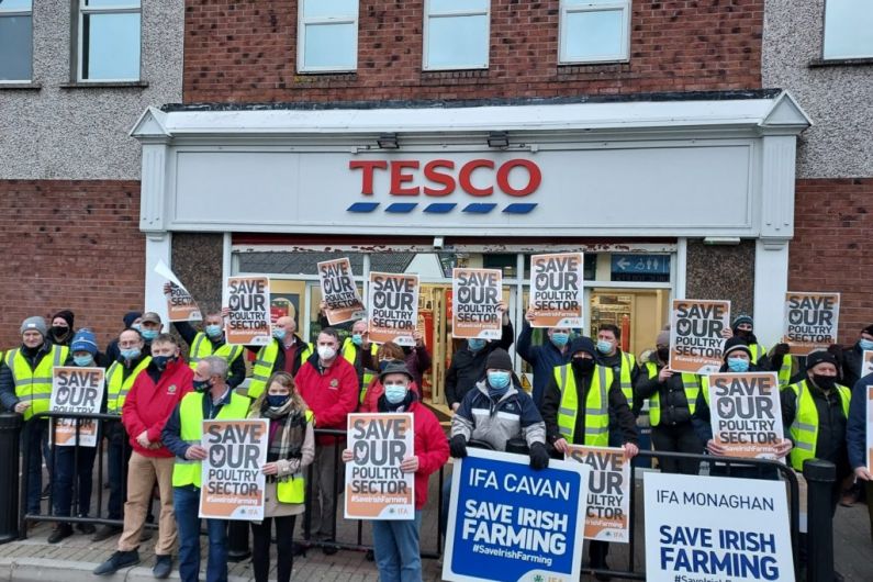 Farmers protest outside supermarkets in Cavan Town to highlight input cost increases