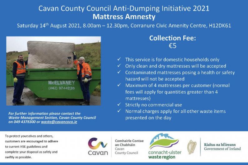 Cavan anti-dumping &quot;Mattress Amnesty&quot; initiative takes place today