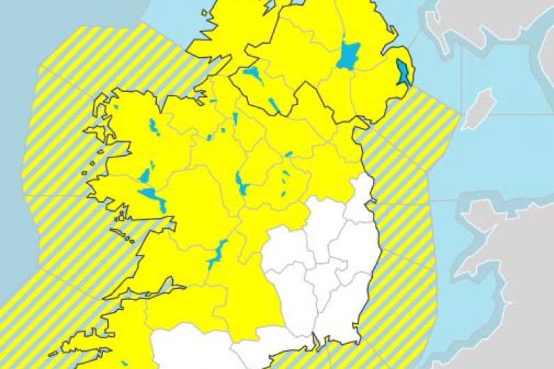 Warning for heavy rain and thunderstorms in Cavan and Monaghan
