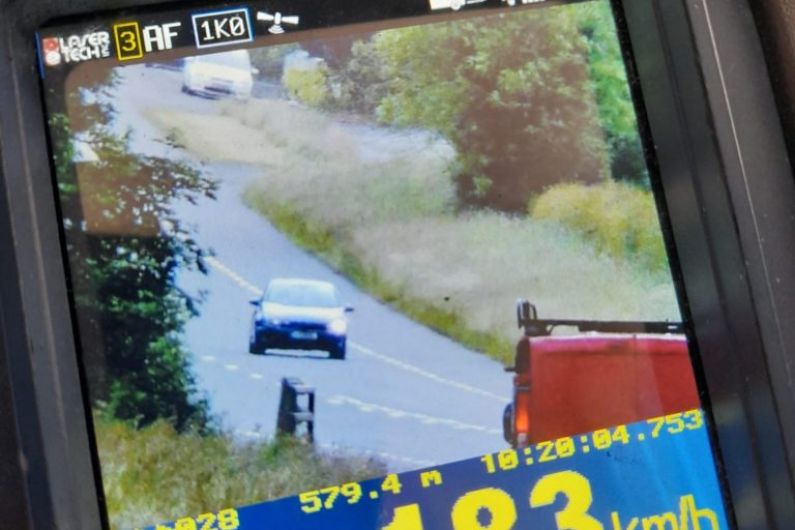 Cavan motorist clocked at nearly twice the legal speed limit