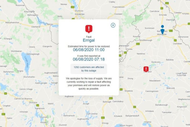 Power restored to 1,300 in Cootehill