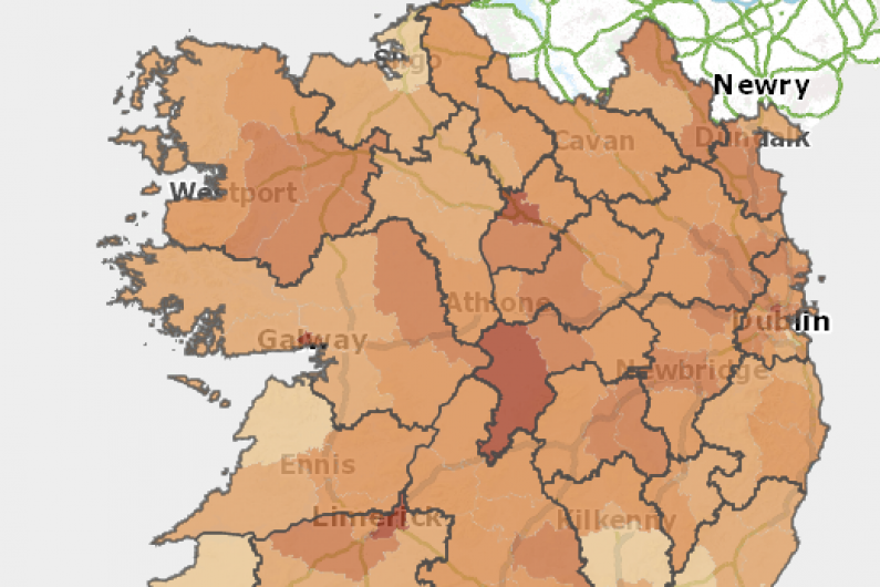 All but two LEAs of Cavan and Monaghan have fallen below national incidence rate